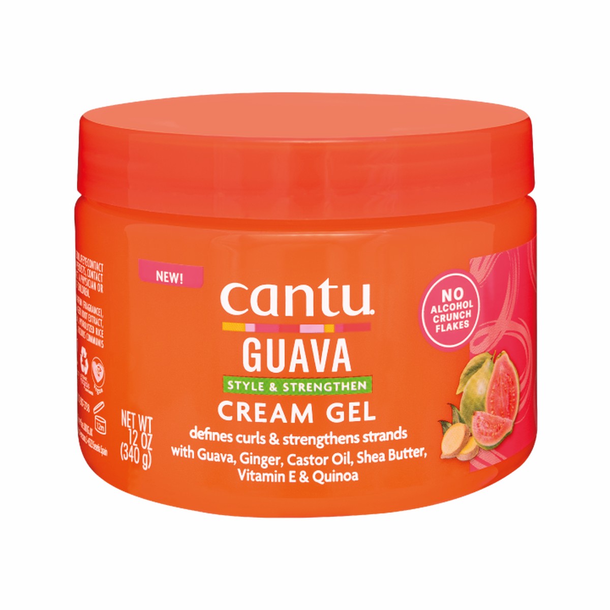 Cantu Guava Cream Gel 12 oz / 340 gm - Define, Strengthen & Hydrate Curls