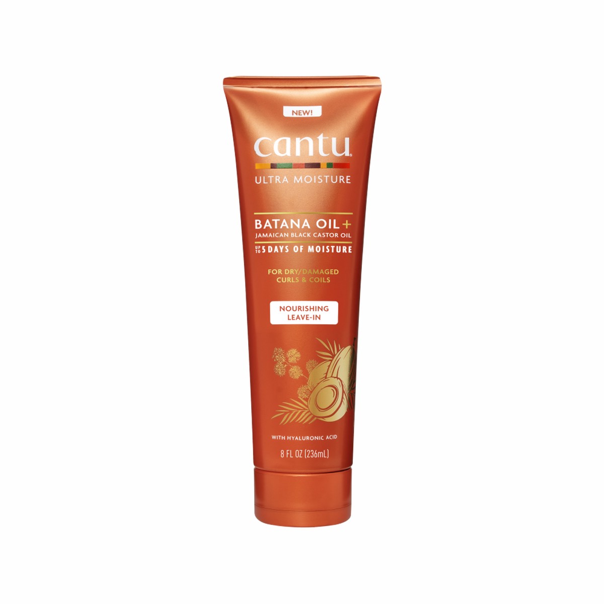 Cantu Ultra Moisture Nourishing Leave-In Conditioner Lightweight Moisture for Coils & Curls 236 ml/8.0 oz