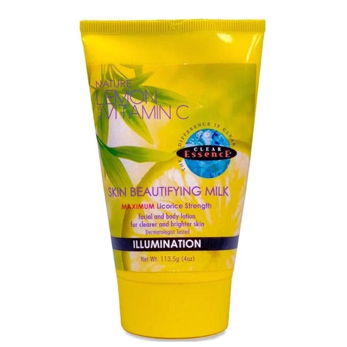 Clear Essence Lemon Plus Vitamin C Skin Beautifying Milk for Brightening & Even Tone 4 oz