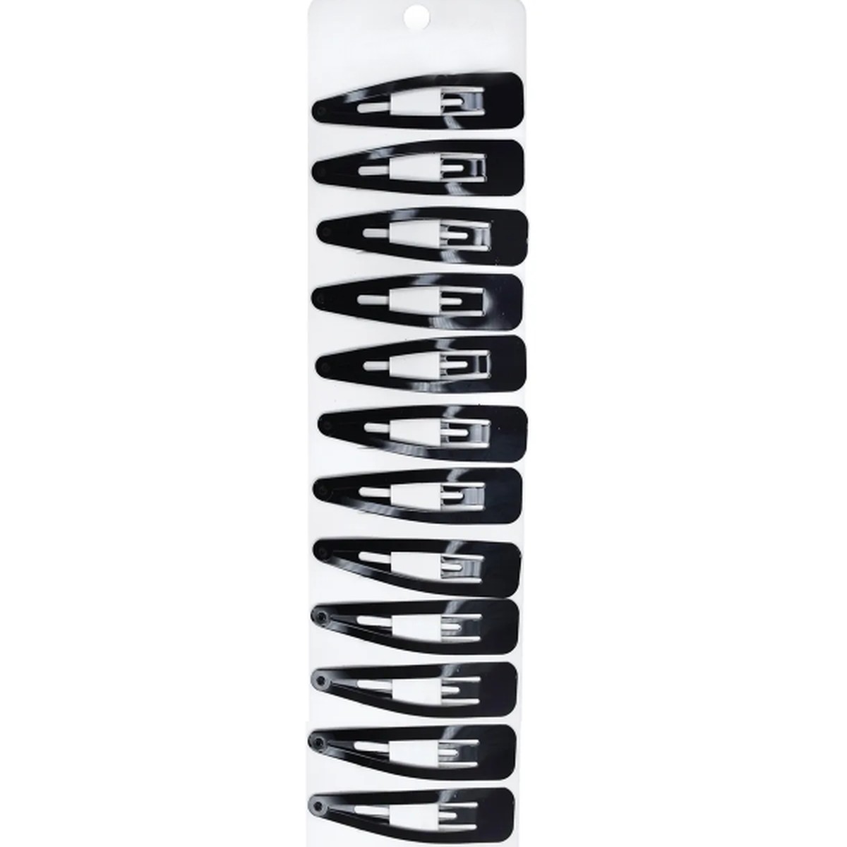 Xin Lian Hua Jewelry 12 Snap Hair Clips - Secure Hold for Everyday Styling - Black (12-Pack)