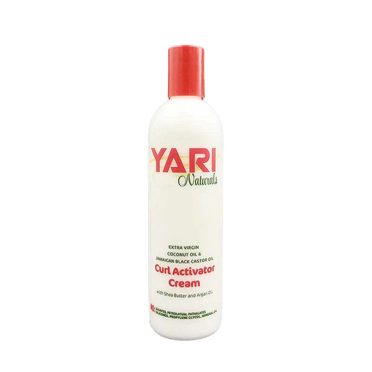 Yari Naturals Extra Virgin Coconut Oil & Jamaican Black Castor Oil Curl Activator Cream - Define, Hydrate & Enhance Curls for Curly, Wavy & Coily Hair - 375ml/12.68 oz