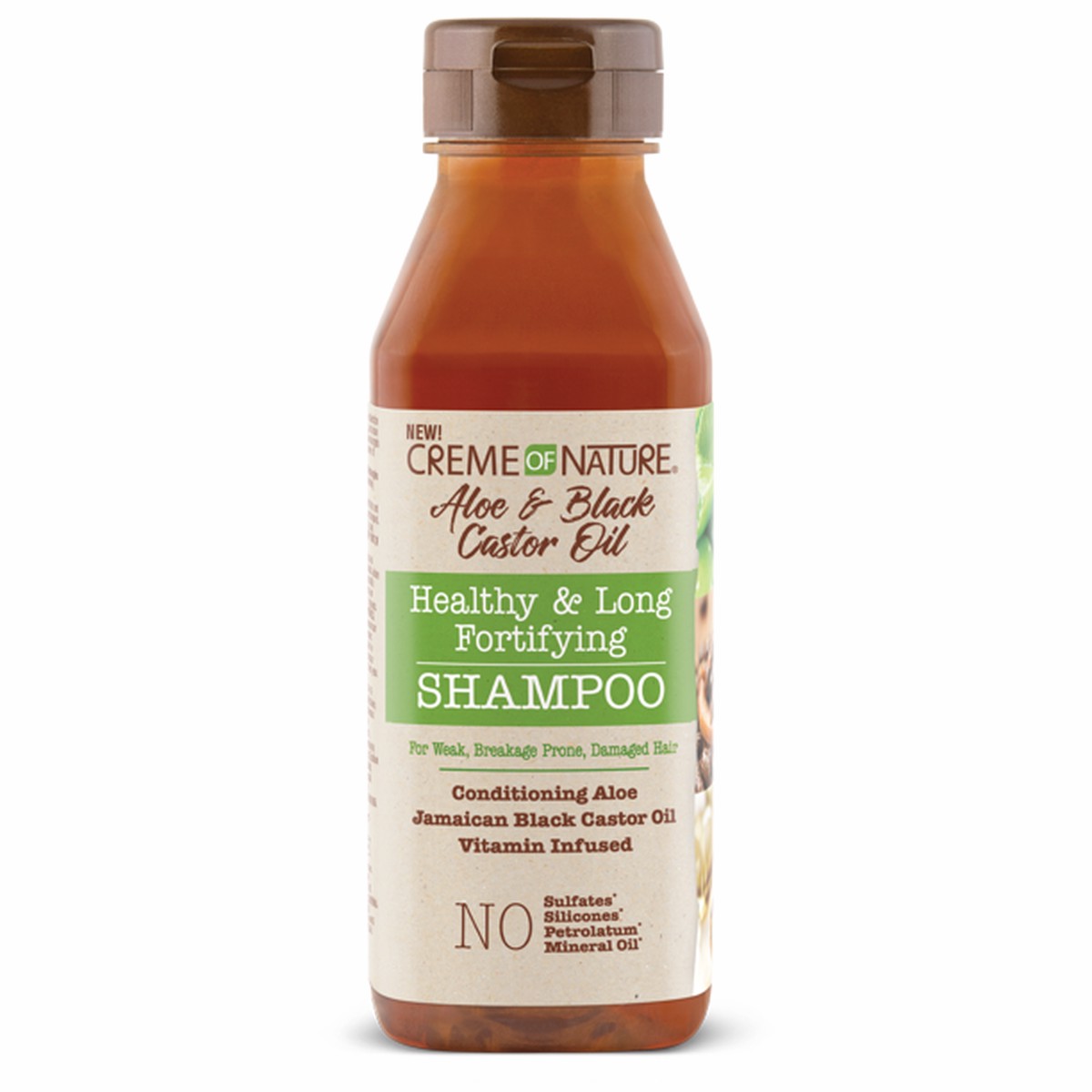 Creme of Nature Aloe & Black Castor Oil Fortifying Shampoo for Stronger, Longer Hair 12 oz / 355 ml