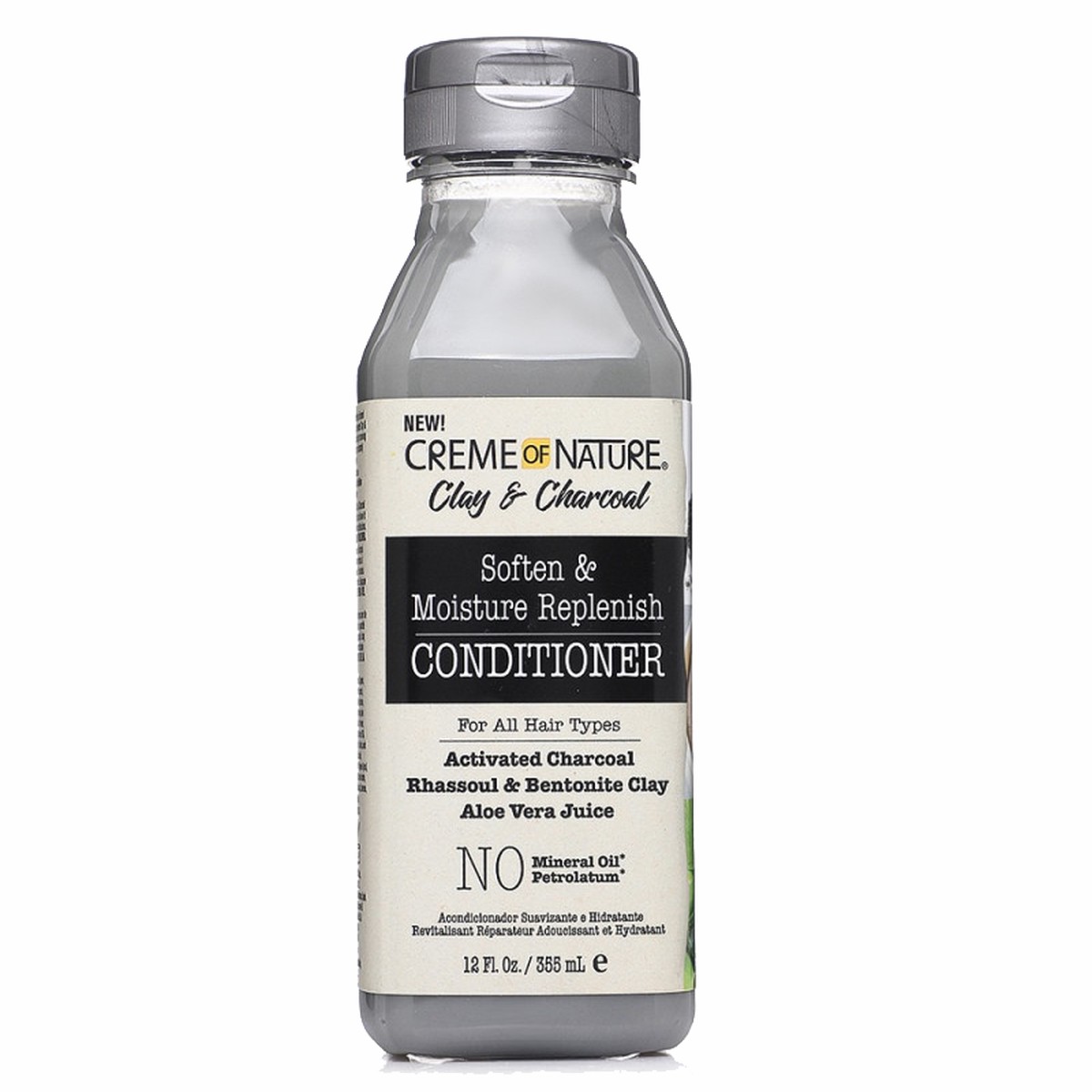 Creme of Nature Clay & Charcoal Conditioner 12 oz / 355 ml - For Moisture Replenishment & Damaged Hair Repair