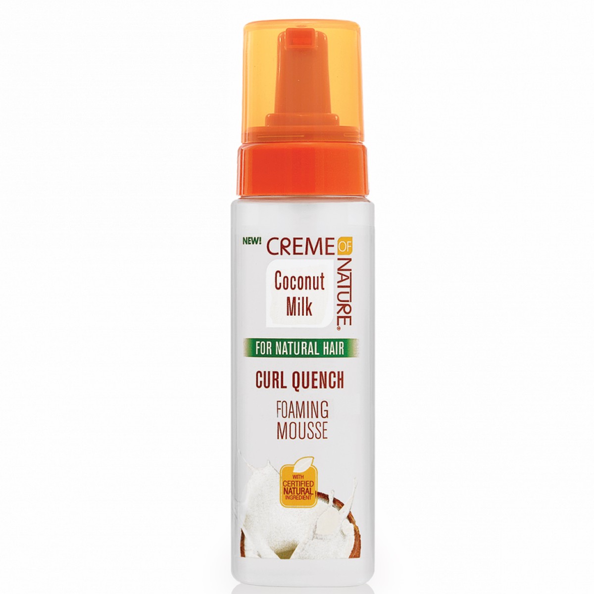 Creme Of Nature Coconut Milk Curl Quench Foaming Mousse 7 oz / 207 ml - For Defined, Moisturised Curls & Kinks