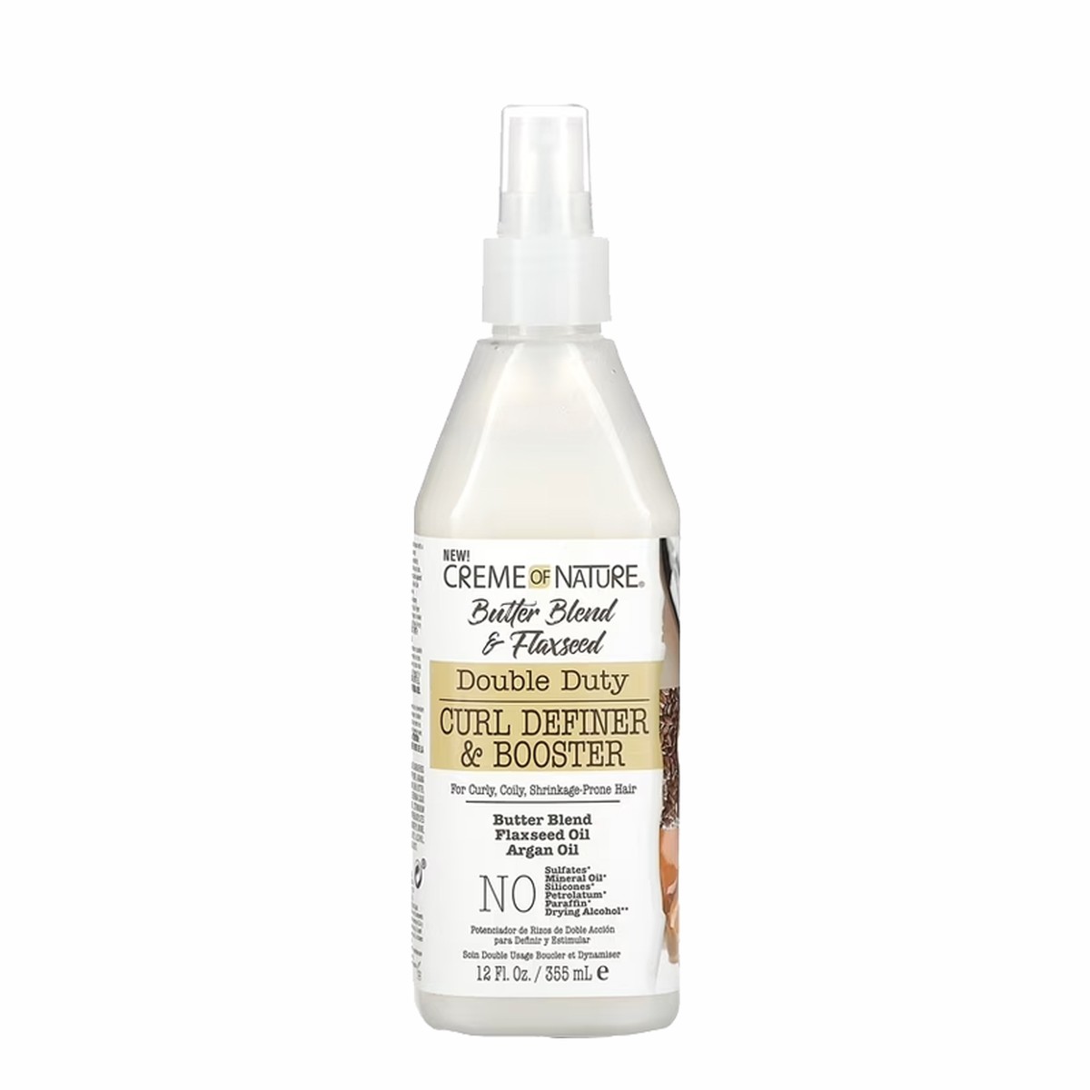 Creme of Nature Double Duty Curl Definer & Booster 12 oz / 355 ml - For Frizz Control & Curl Elongation