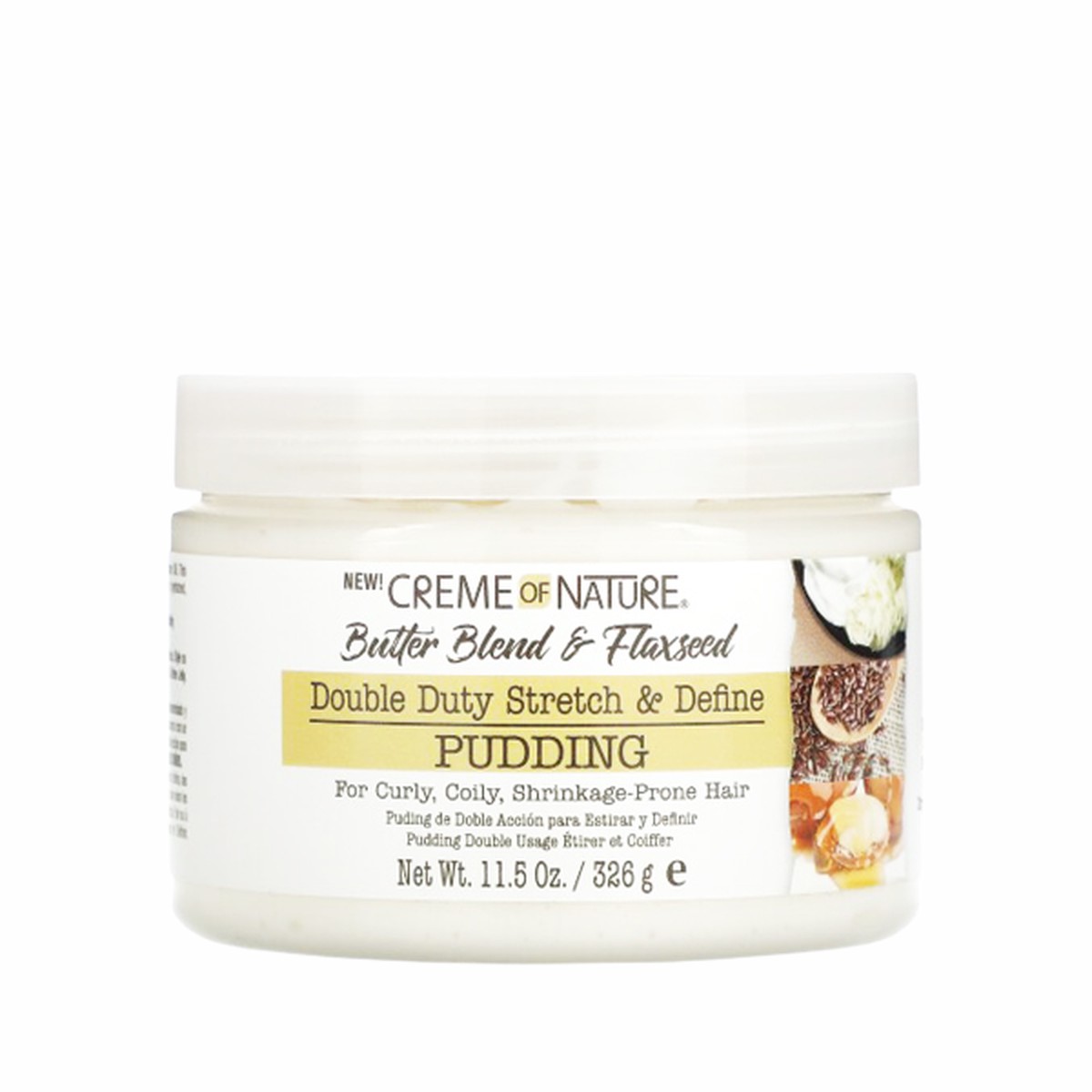 Creme of Nature Double Duty Stretch & Define Pudding 11.5 oz / 340 ml - For Enhanced Curl Definition & Stretch