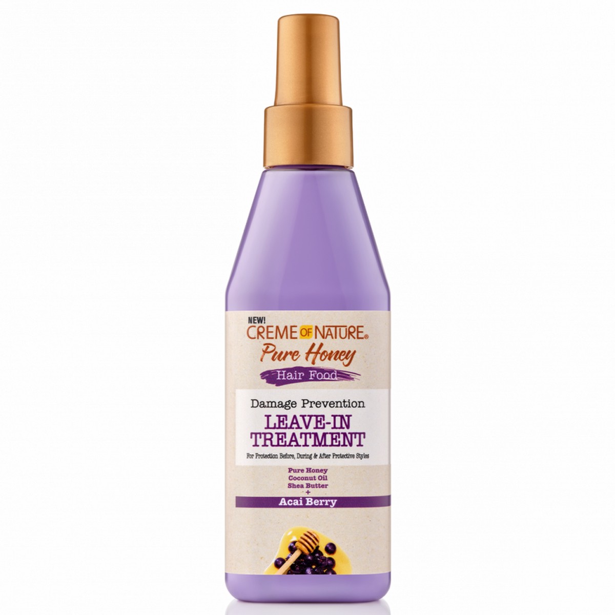 Creme of Nature Pure Honey Hair Food Leave-In Treatment 8 oz / 237 ml - For Protective Styles & Damaged Hair