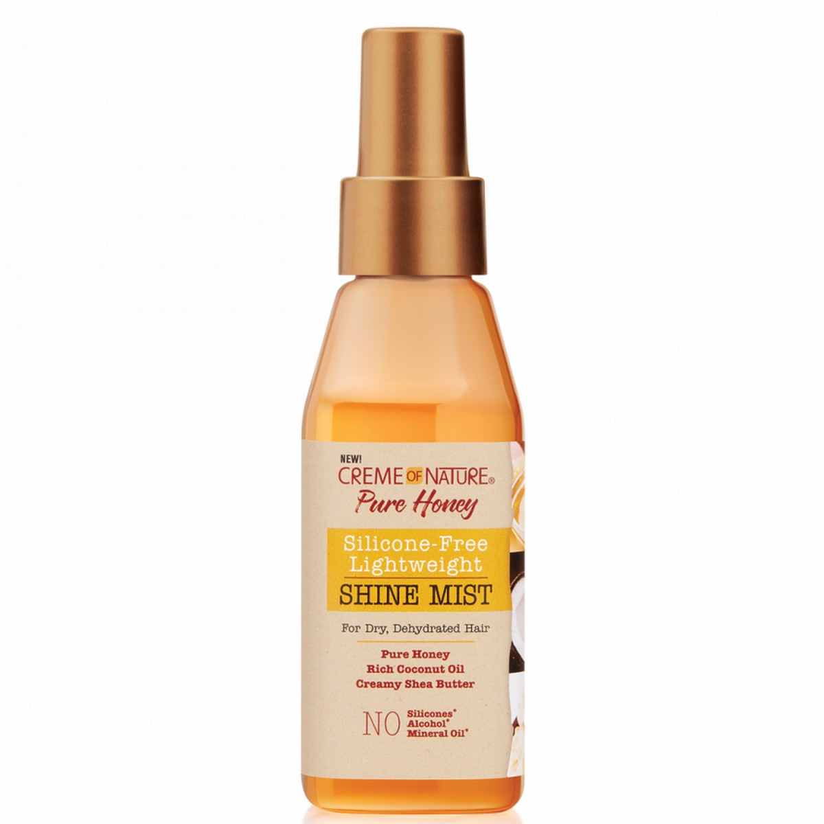 Creme of Nature Pure Honey Lightweight Shine Mist 4 oz / 118 ml - For Radiant, Hydrated Hair