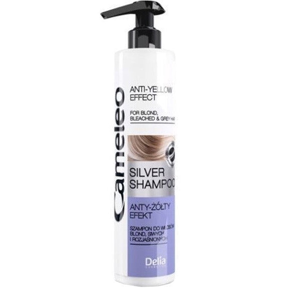 Delia Cosmetics Cameleo Silver Shampoo Anti-Yellow for Blonde & Grey Hair 250ml/8.45 oz