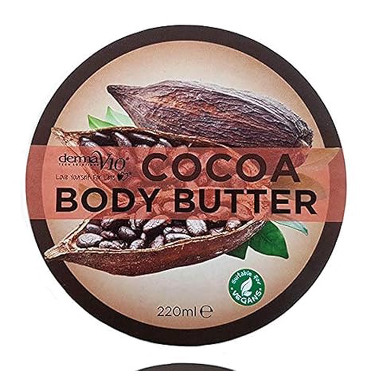 Derma V10 Innovations Cocoa Body Butter | Intense Hydration for Dry & Dull Skin | 220ml/7.44 oz