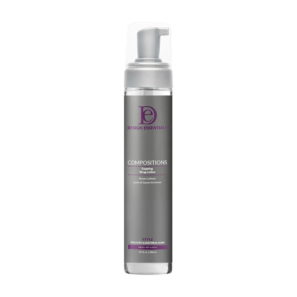 Design Essentials Compositions Foaming Wrap Lotion for Sleek Styles & Frizz Control for Natural & Relaxed Hair 296 ml/10.01 oz