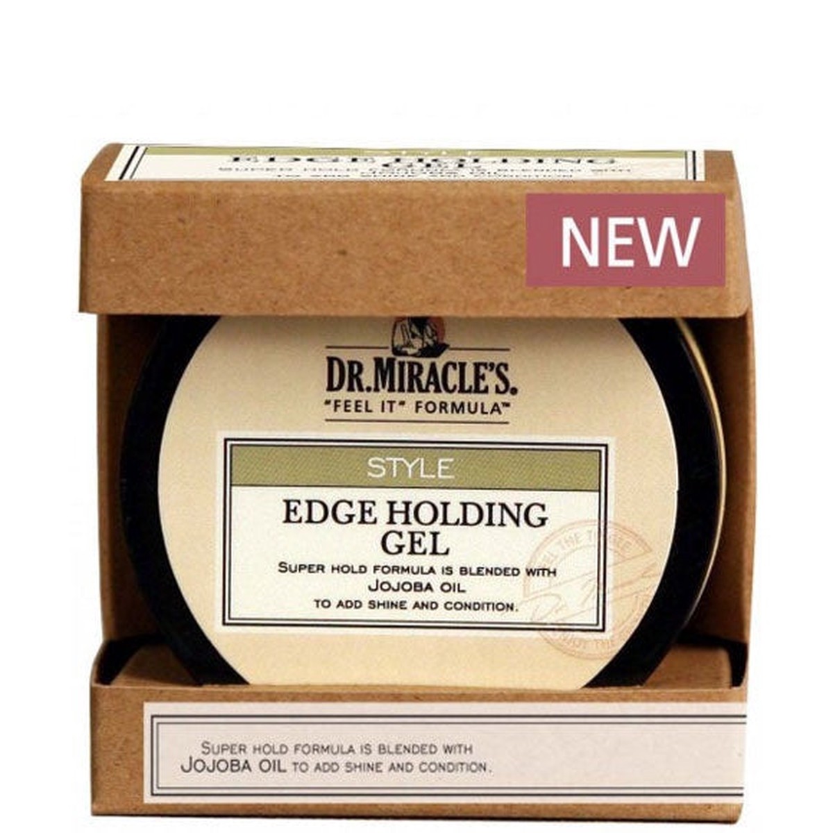 Dr. Miracles Style Edge Holding Gel: Strong Hold & Smooth Edges for Natural & Textured Hair 64g/2.26 oz