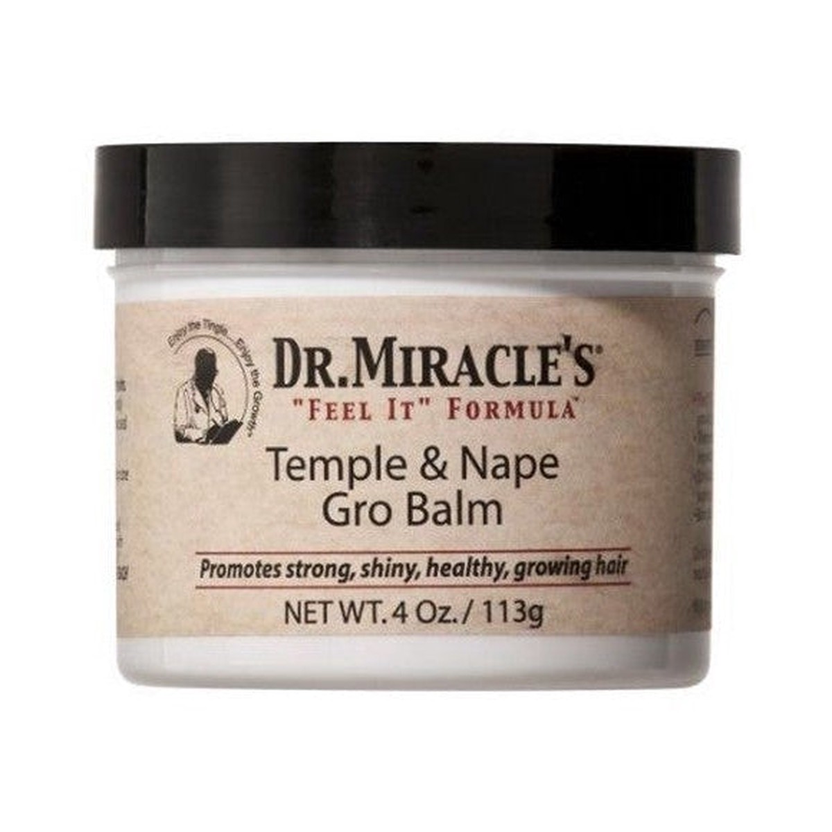 Dr. Miracles Temple and Nape Gro Balm for Stimulating Hair Growth & Strengthening Edges for Thinning & Textured Hair 113g/3.99 oz