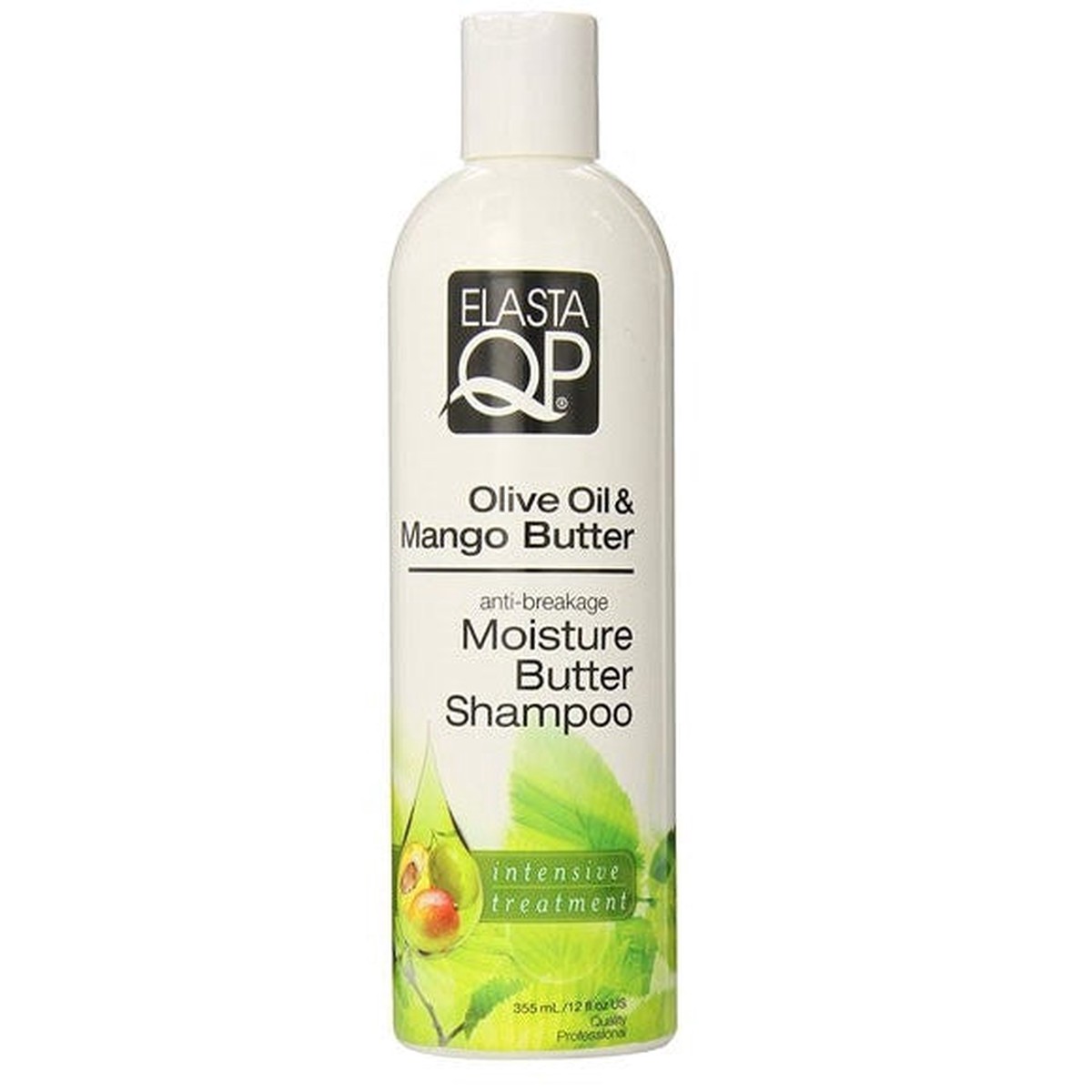 Elasta QP Olive Oil & Mango Butter Anti-Breakage Moisture Butter Shampoo for Dry, Damaged Hair 355ml/12 oz