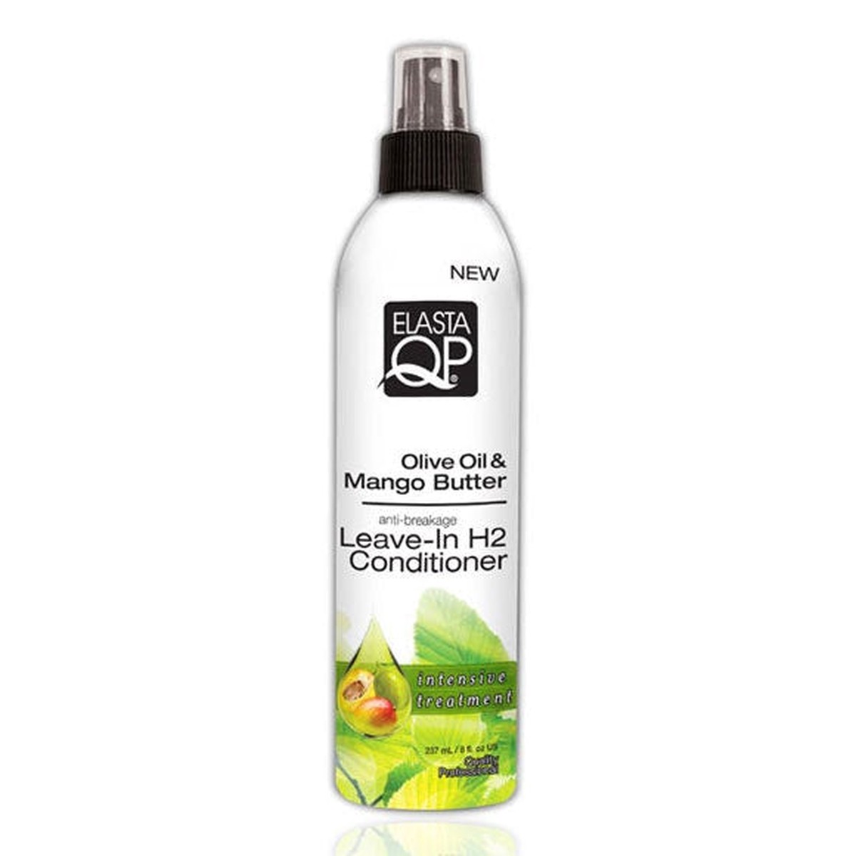 ElastaQP QP Olive Oil And Mango Butter Leave-In H2 Conditioner: Intense Hydration & Frizz Control for Dry, Damaged, or Textured Hair 237ml