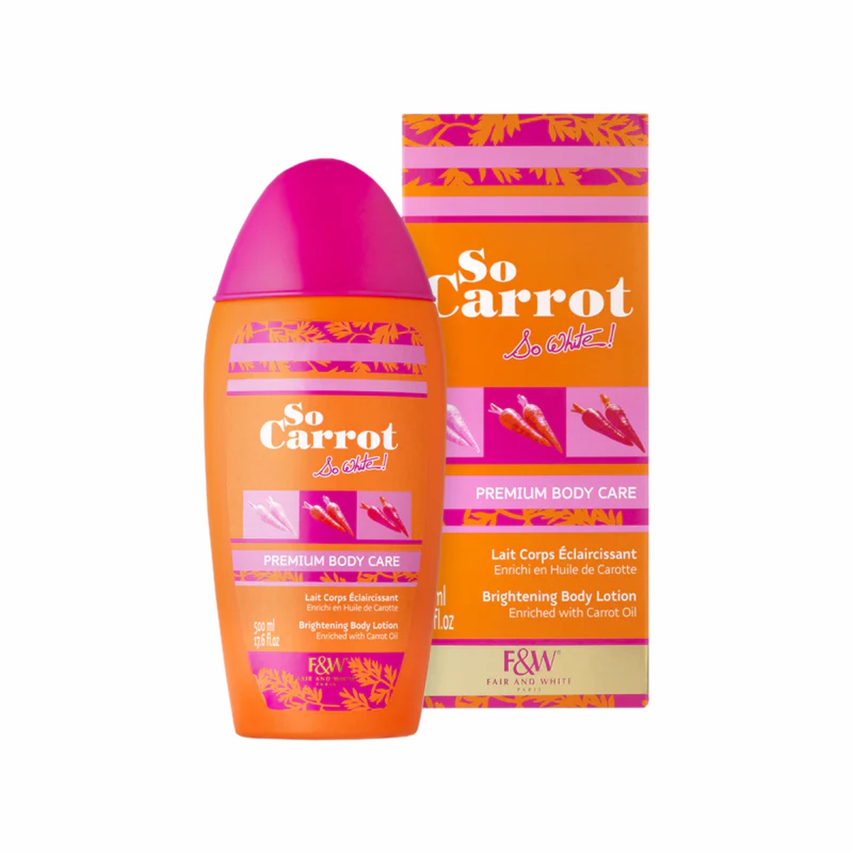 Fair & White So Carrot Brightening Body Lotion 500 ml