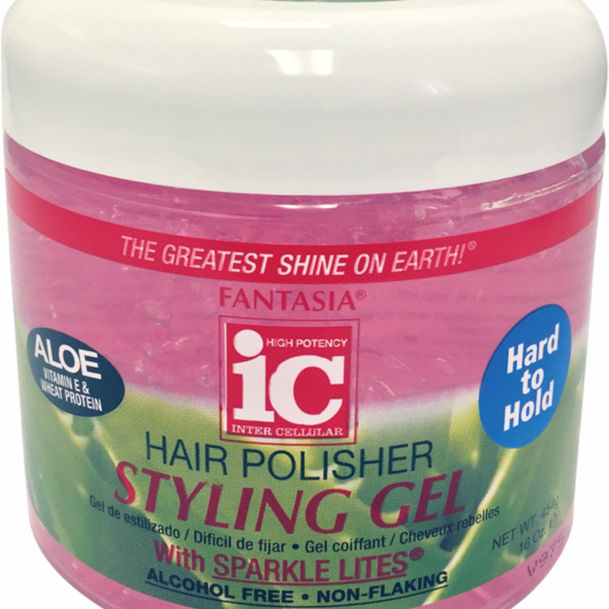 Fantasia IC Hair Polisher Aloe Styling Gel - Hard To Hold for Ultimate Control & Shine 454g/16.01 oz