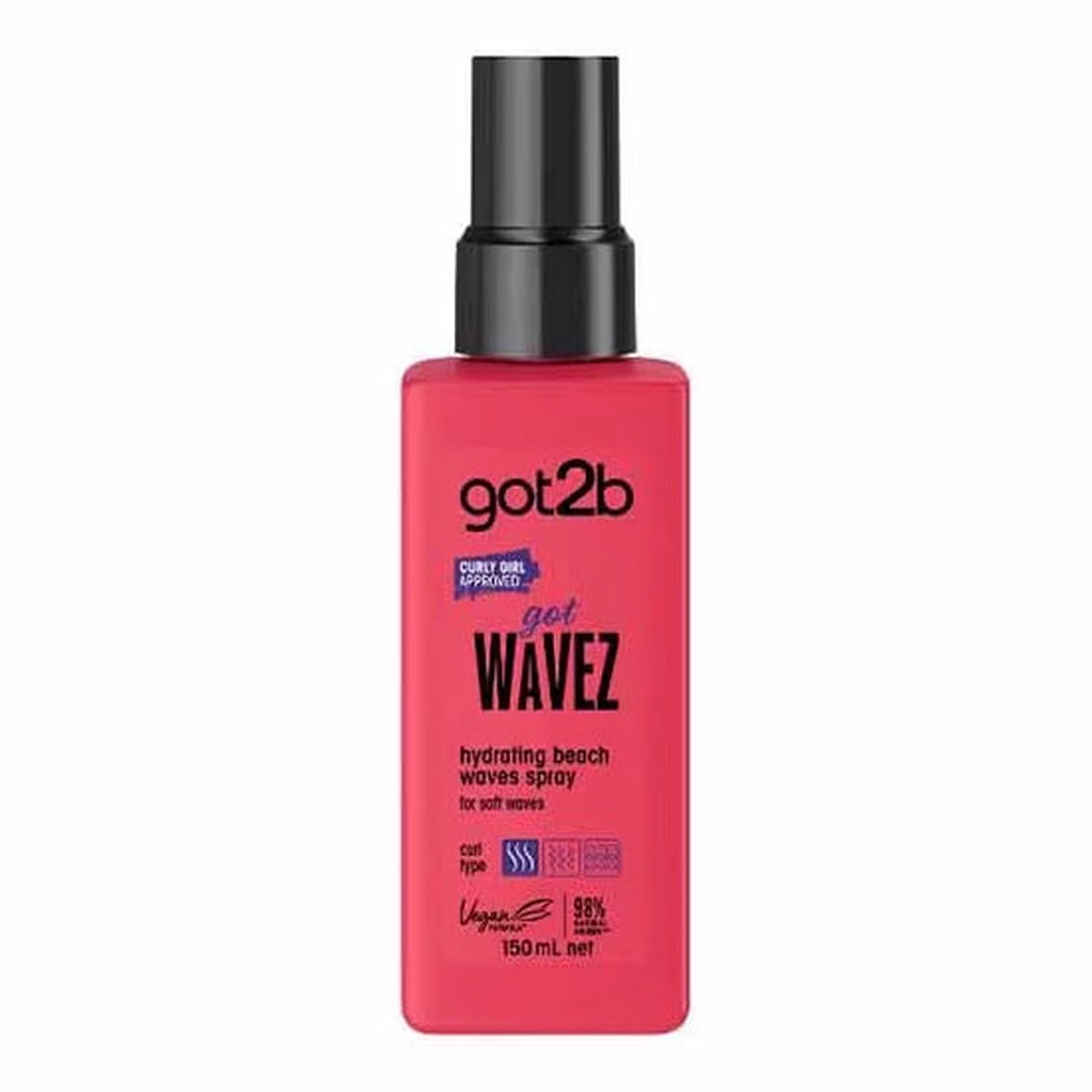 Got2b WAVEZ Hydrating Beach Waves Spray for Hydrated Beachy Hair 150 ml / 5.07 oz