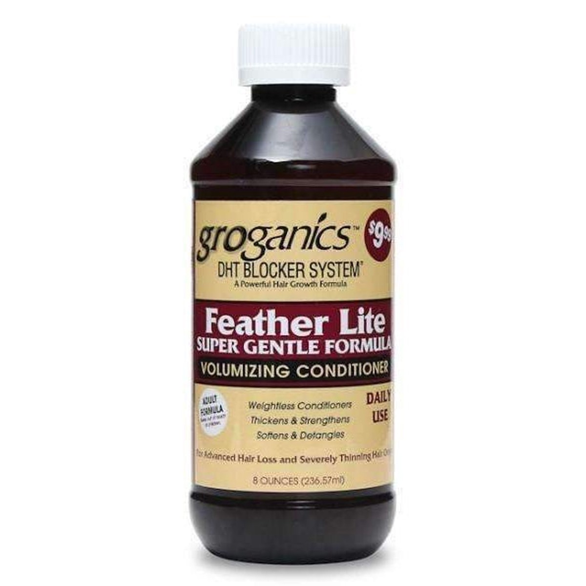 Groganics Feather Lite Super Gentle Volumizing Conditioner for Fine & Thinning Hair 236ml/7.98 oz