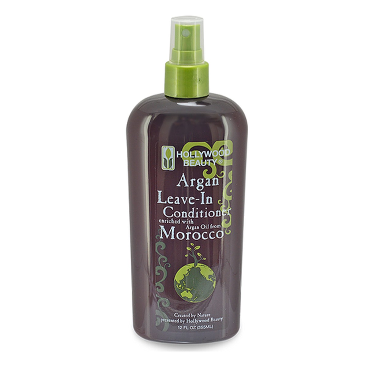 Hollywood Beauty Moroccan Argan Oil Leave-in Conditioner for Deep Hydration & Frizz Control for All Hair Types 355ml/12 oz